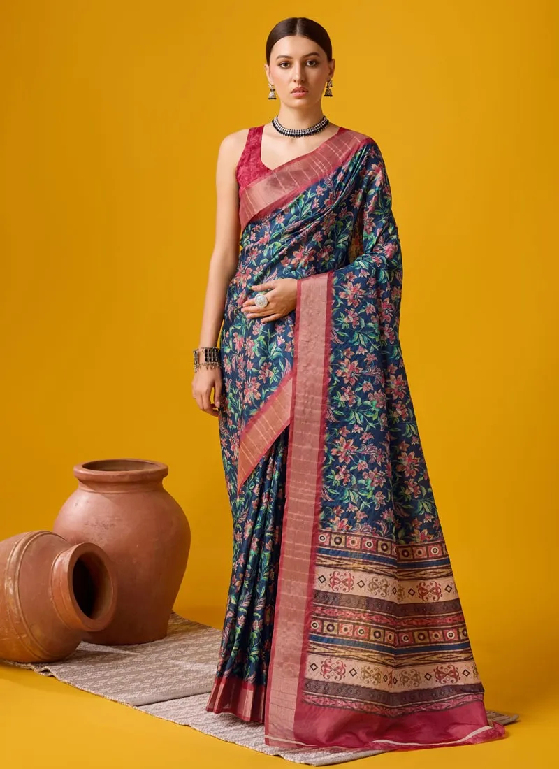 Festive Wear Cotton Digital Saree