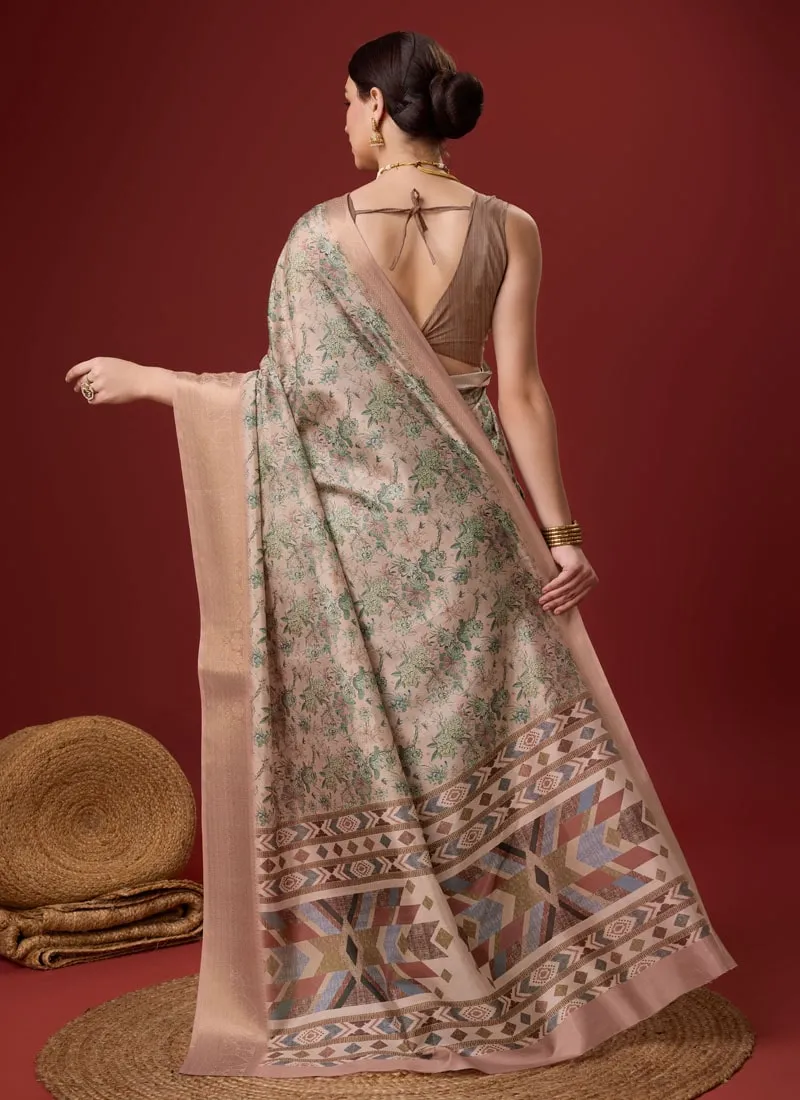 Festive Wear Cotton Digital Saree