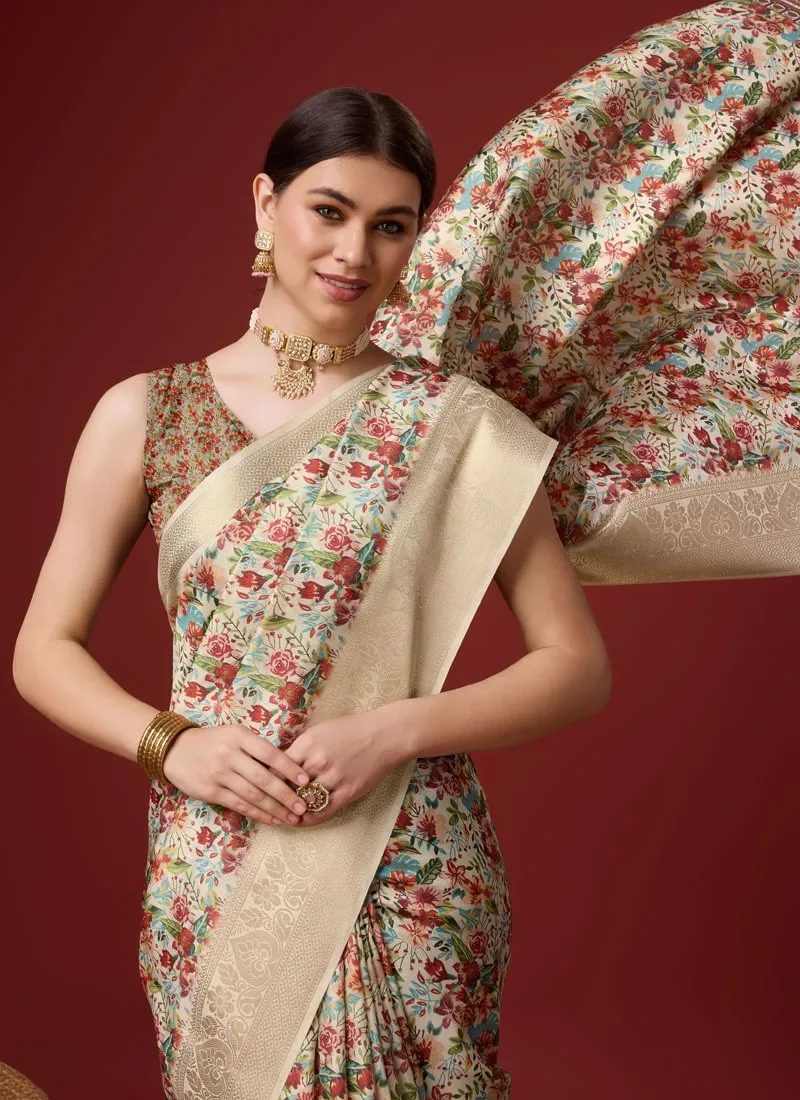 Festive Wear Cotton Digital Saree