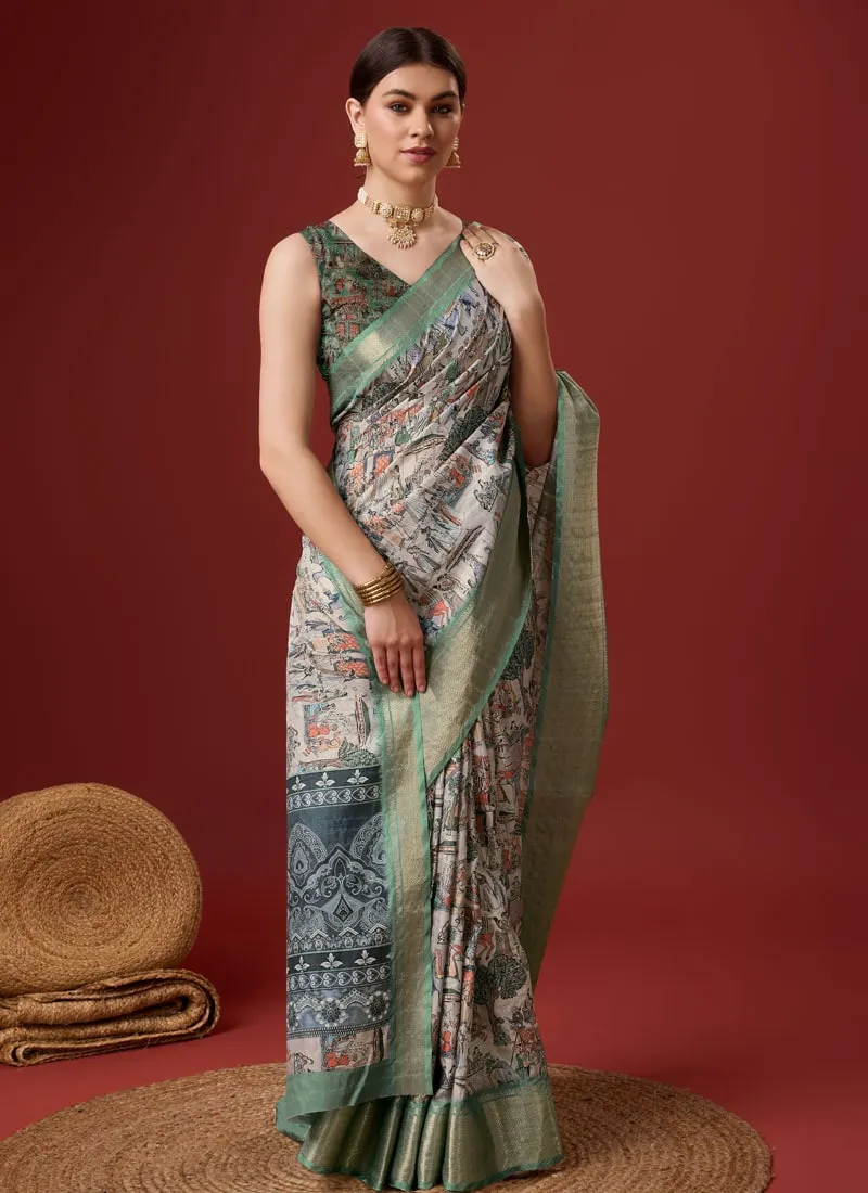 Festive Wear Cotton Digital Saree