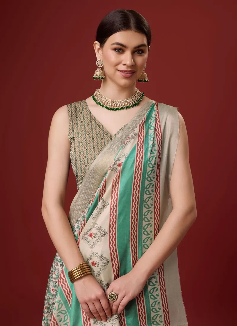 Festive Wear Cotton Digital Saree