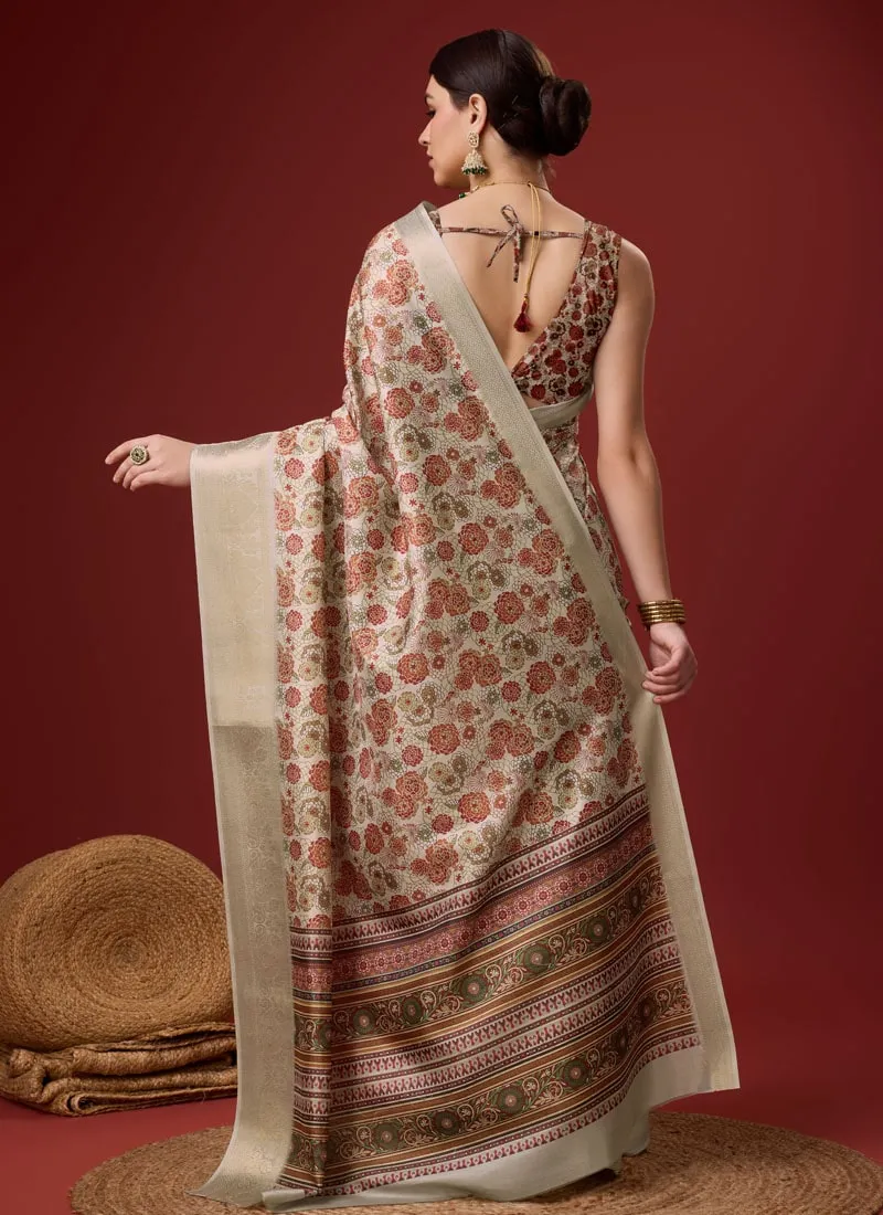 Festive Wear Cotton Digital Saree