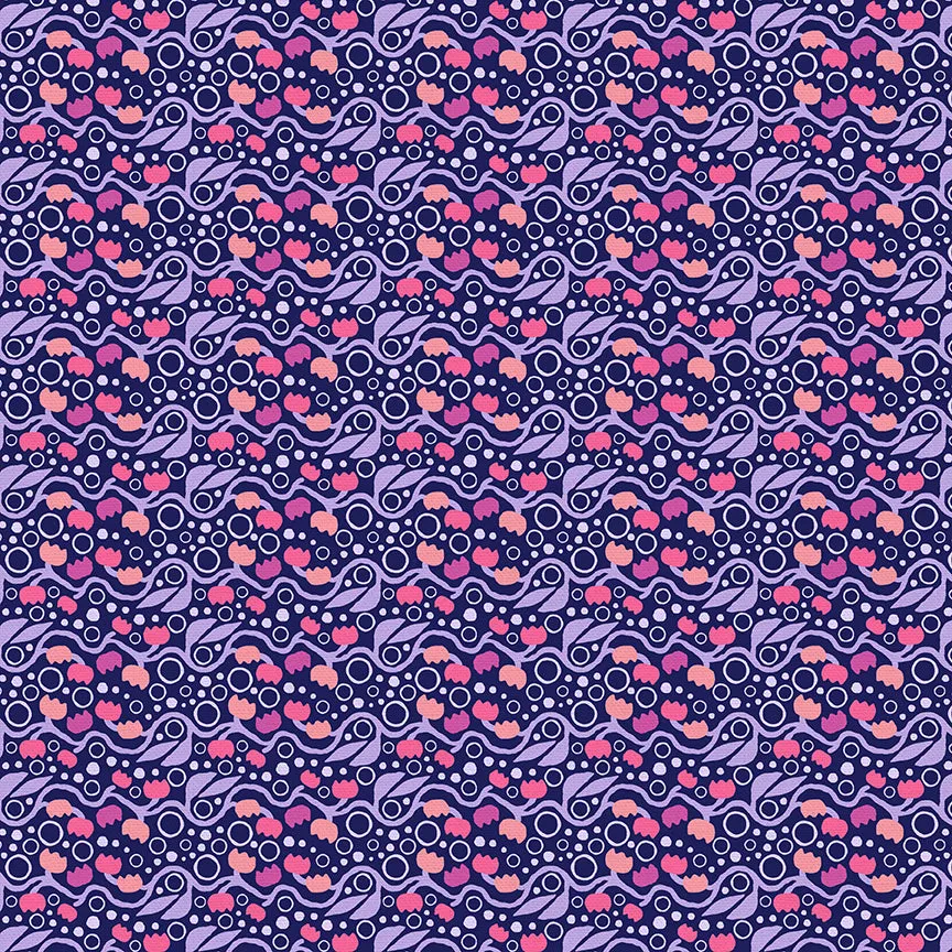 Floral Bubbles - Purple