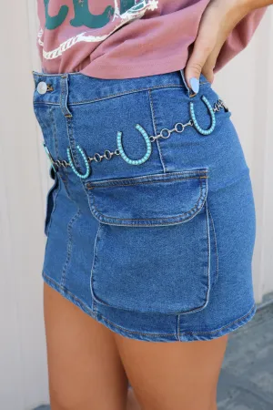 Giddy Up Horse Shoe Chain Belt