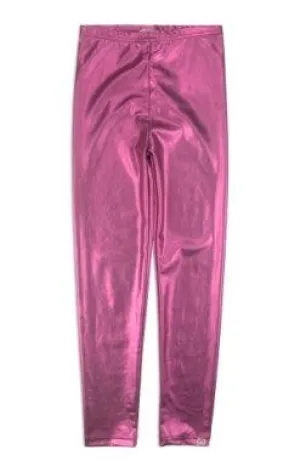 Girls Bottoms | Metallic Fuchsia Legging | Appaman