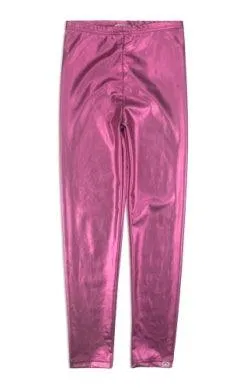Girls Bottoms | Metallic Fuchsia Legging | Appaman
