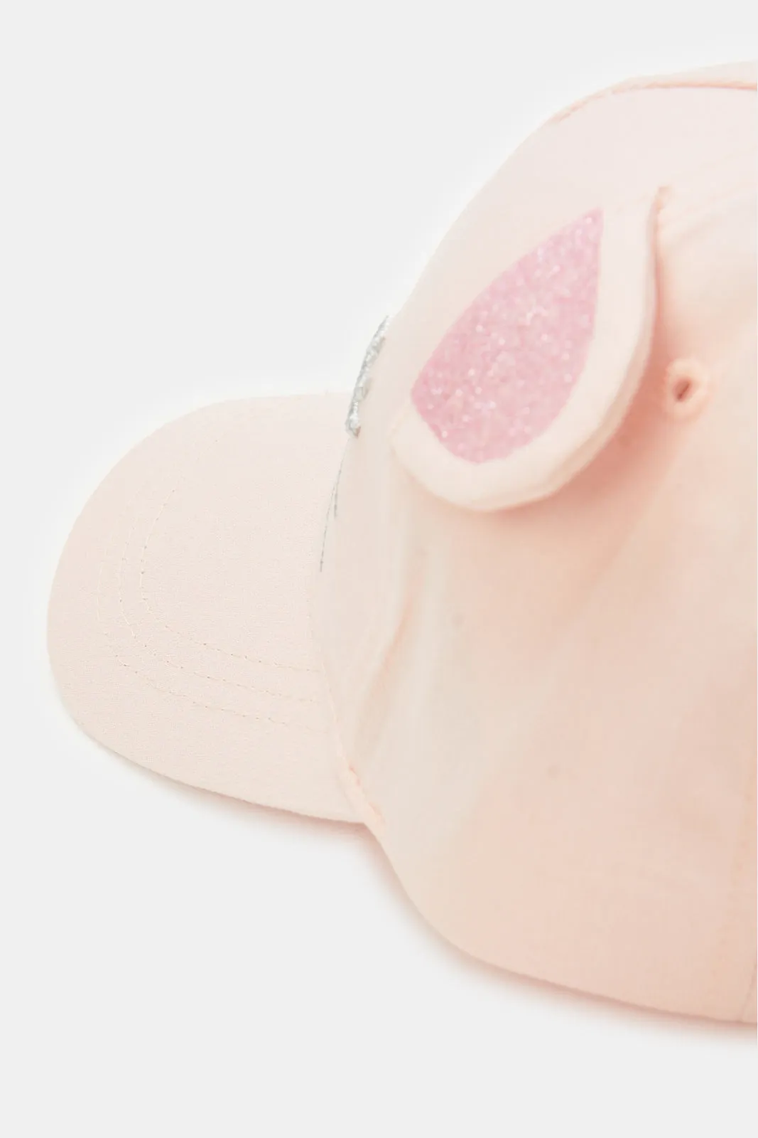 Girls Pink Character Embellished Cap