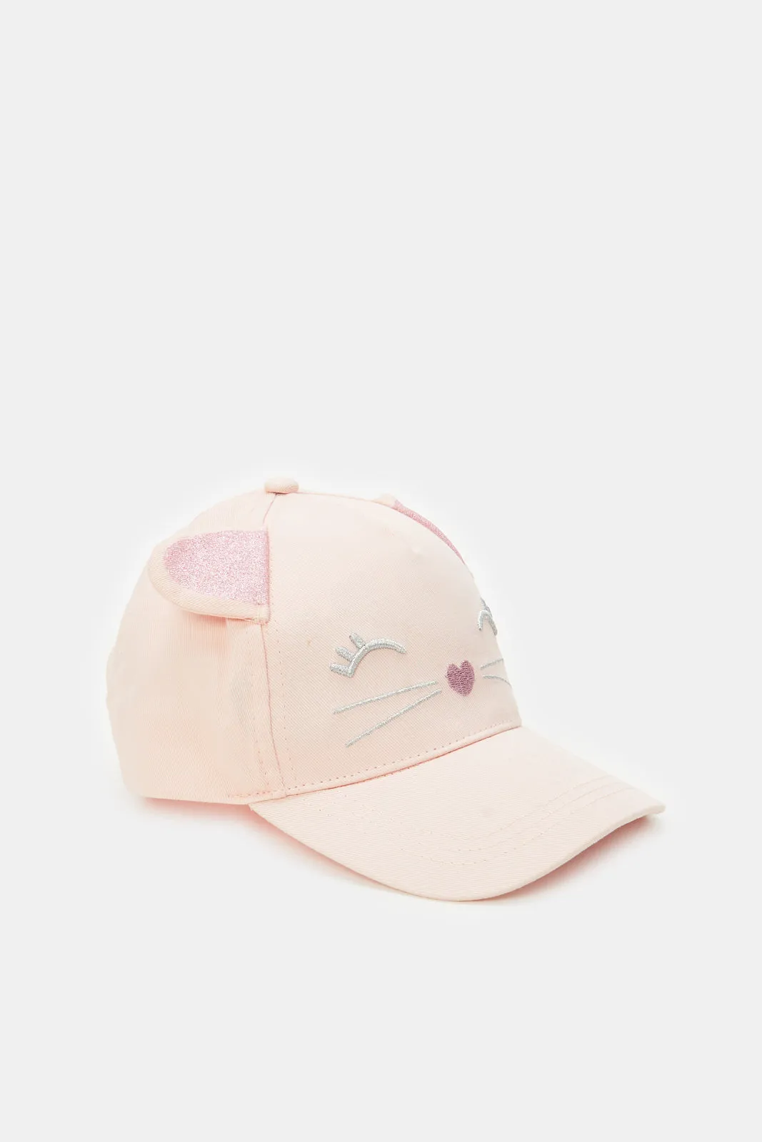 Girls Pink Character Embellished Cap