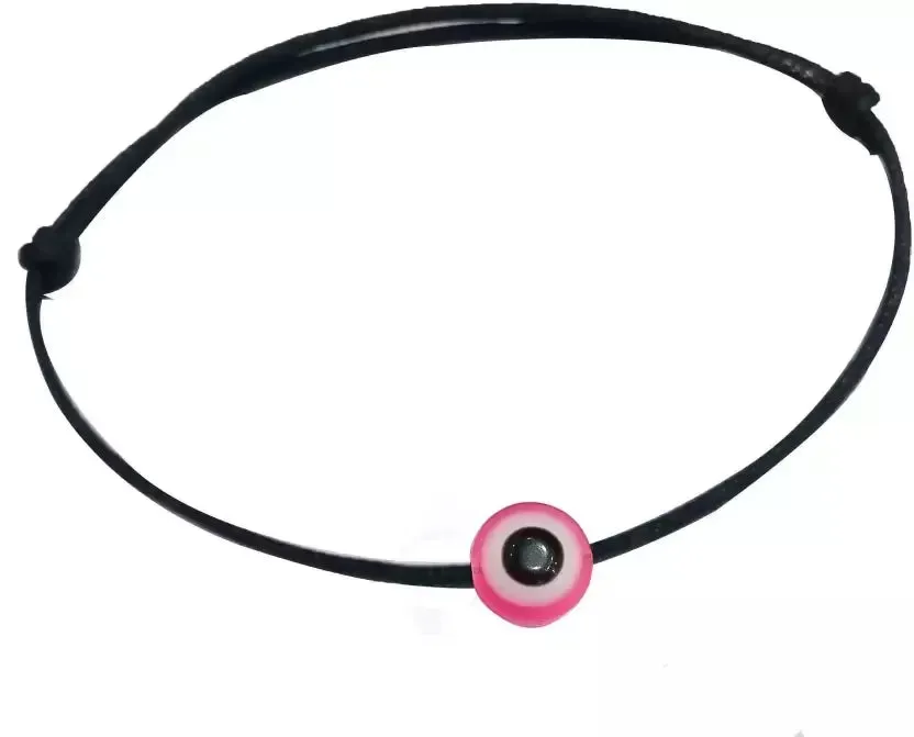 Gurjari Jewellers Evil Eye Cotton Dori Anklet with Black Thread (MultiColours)