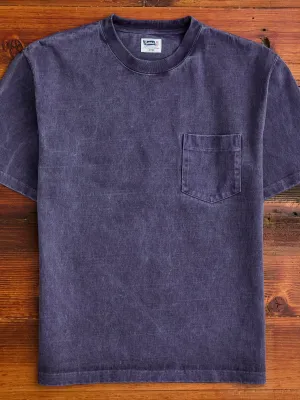 Heavyweight Pigment Dye Pocket T-Shirt in Faded Purple