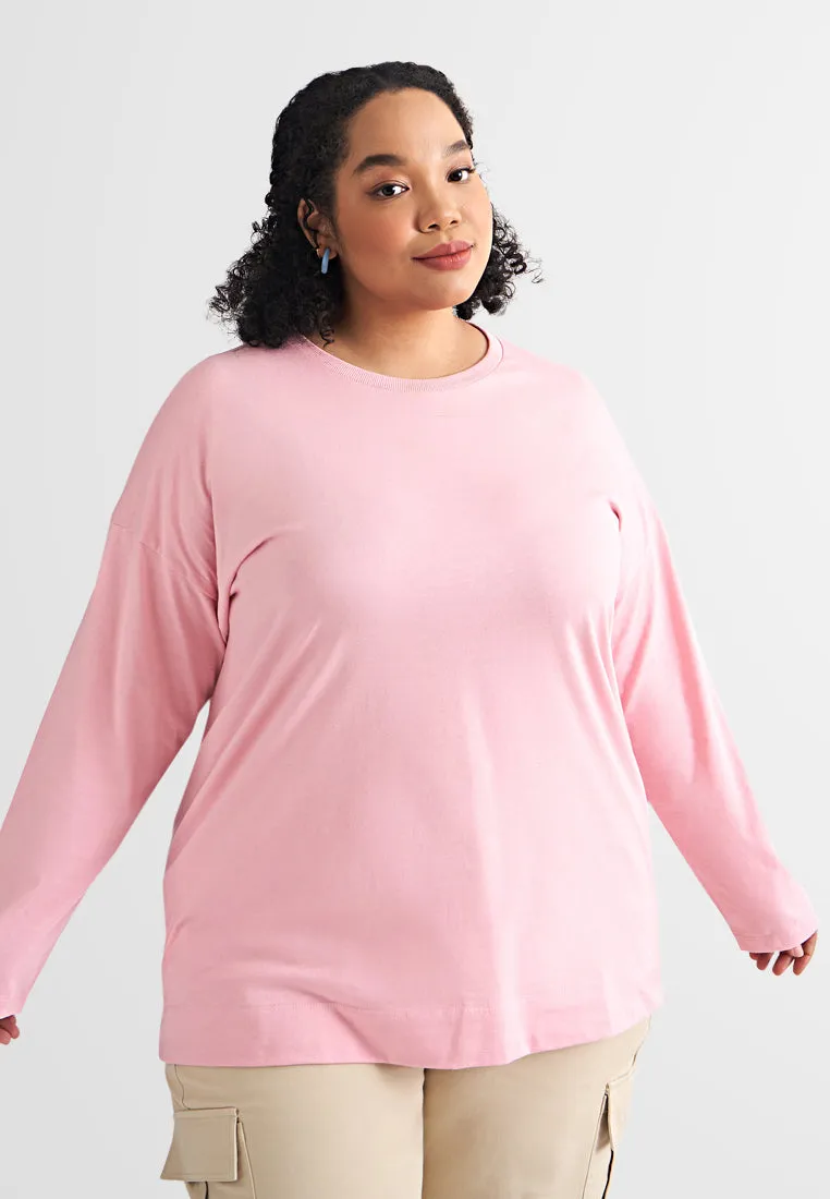 Hilda Single Jersey Long Sleeve Back Pleat Tee