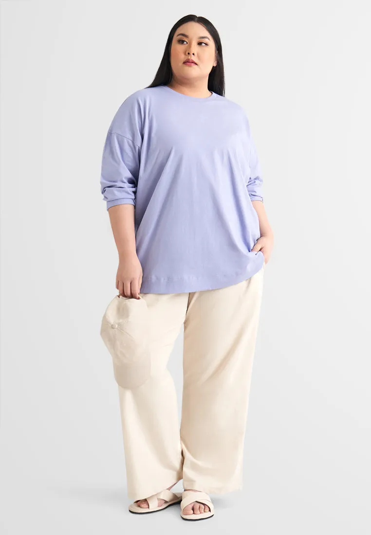 Hilda Single Jersey Long Sleeve Back Pleat Tee