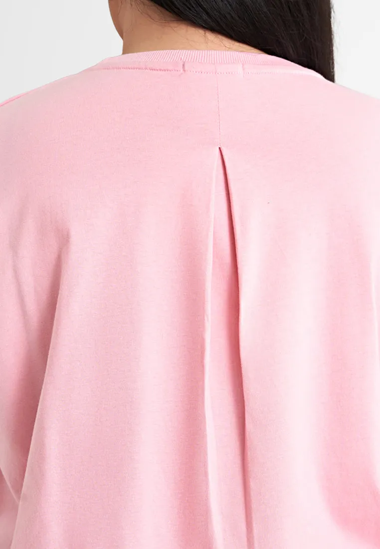 Hilda Single Jersey Long Sleeve Back Pleat Tee