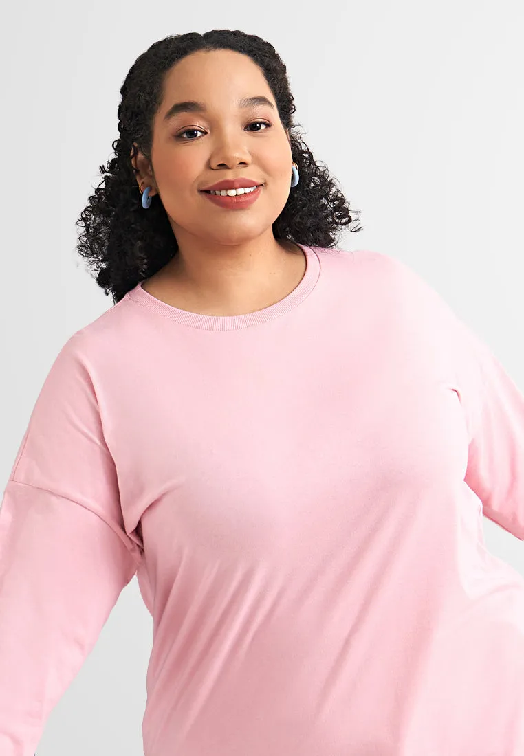 Hilda Single Jersey Long Sleeve Back Pleat Tee