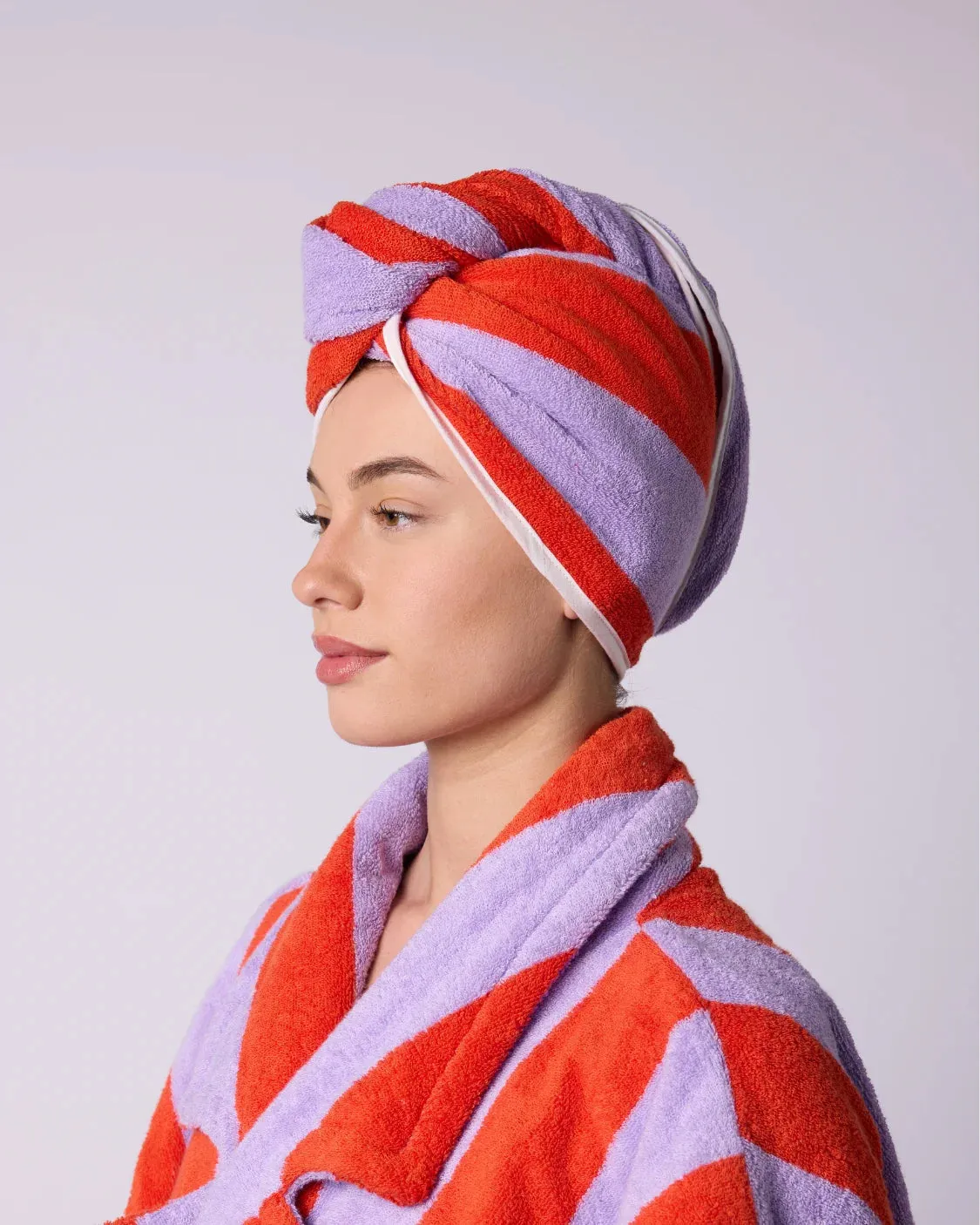 Hommey Hair Wrap - Grapefruit Stripes