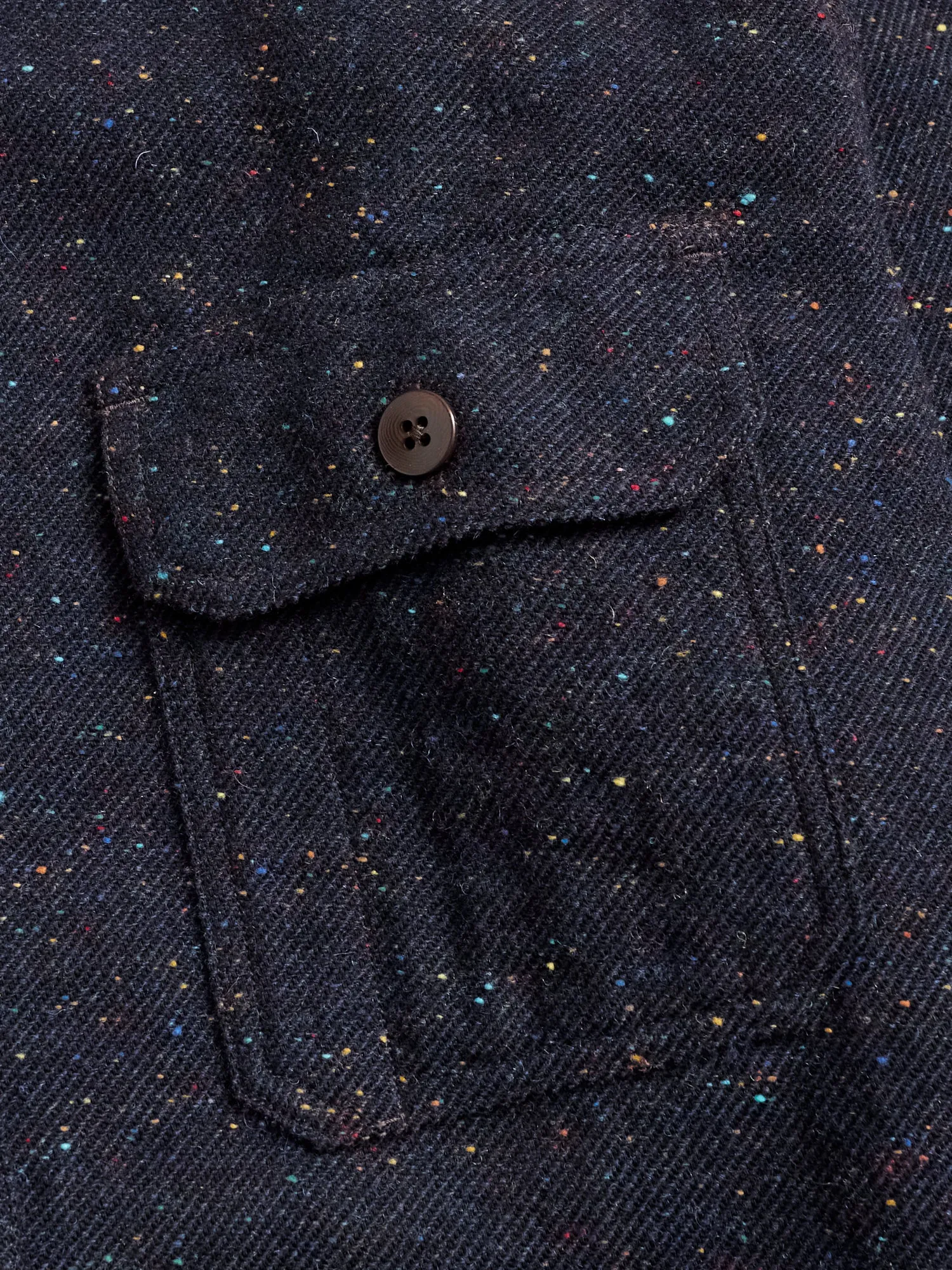 Hunting Nep Flannel in Navy Wool