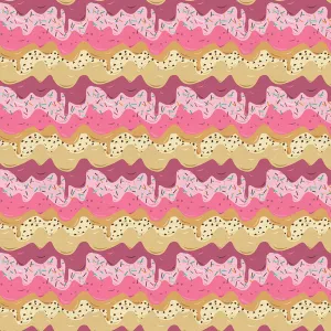 Ice Cream Drips - Pink/Light Brown