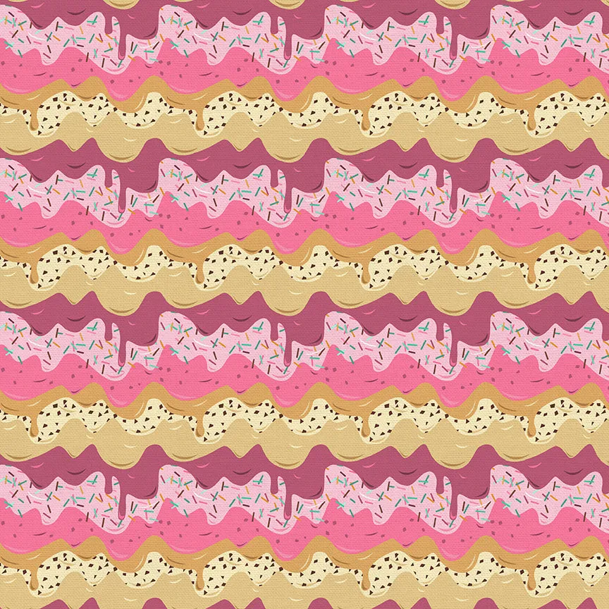 Ice Cream Drips - Pink/Light Brown