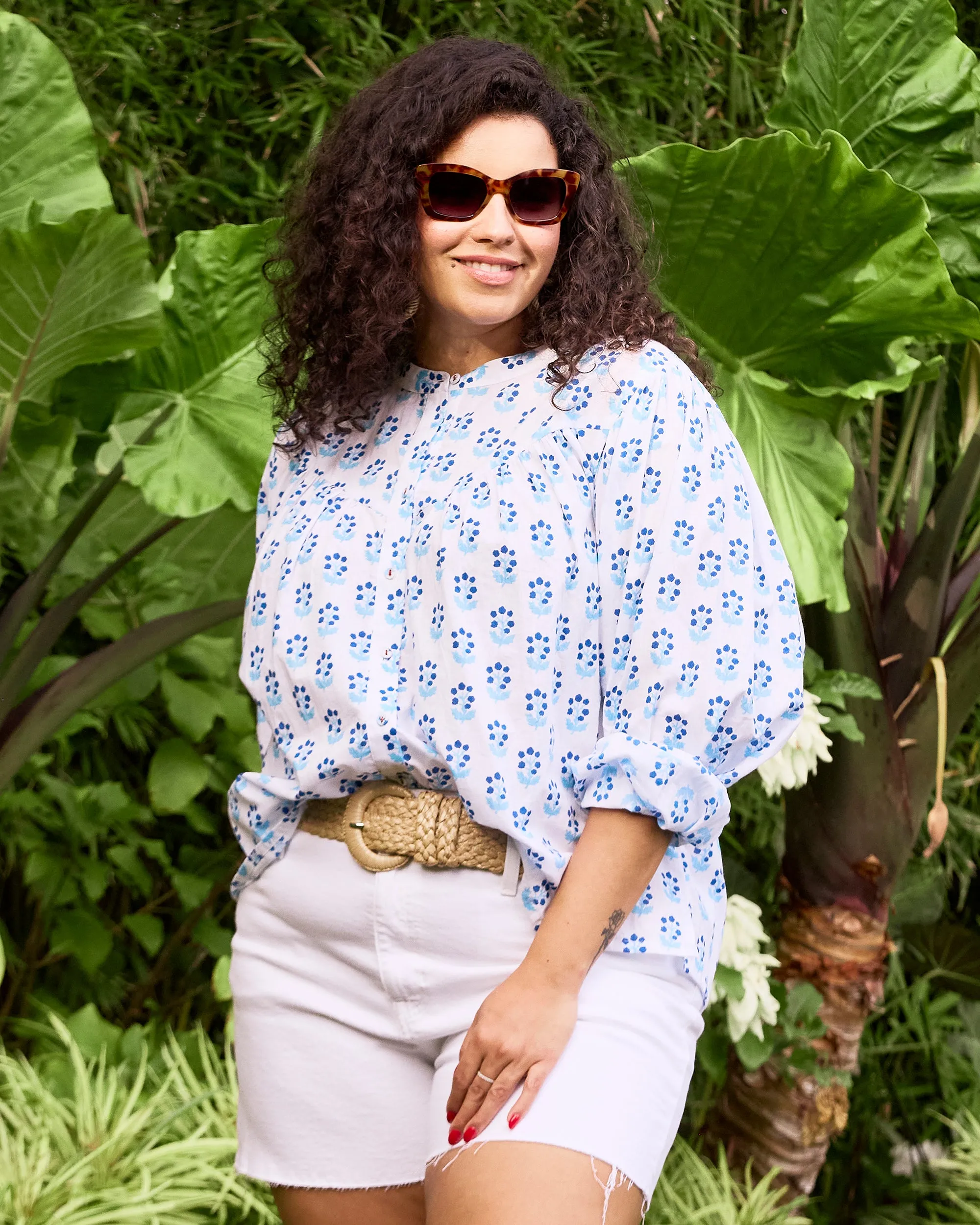 In Bloom - Birdie Blouse - Blue Cloud