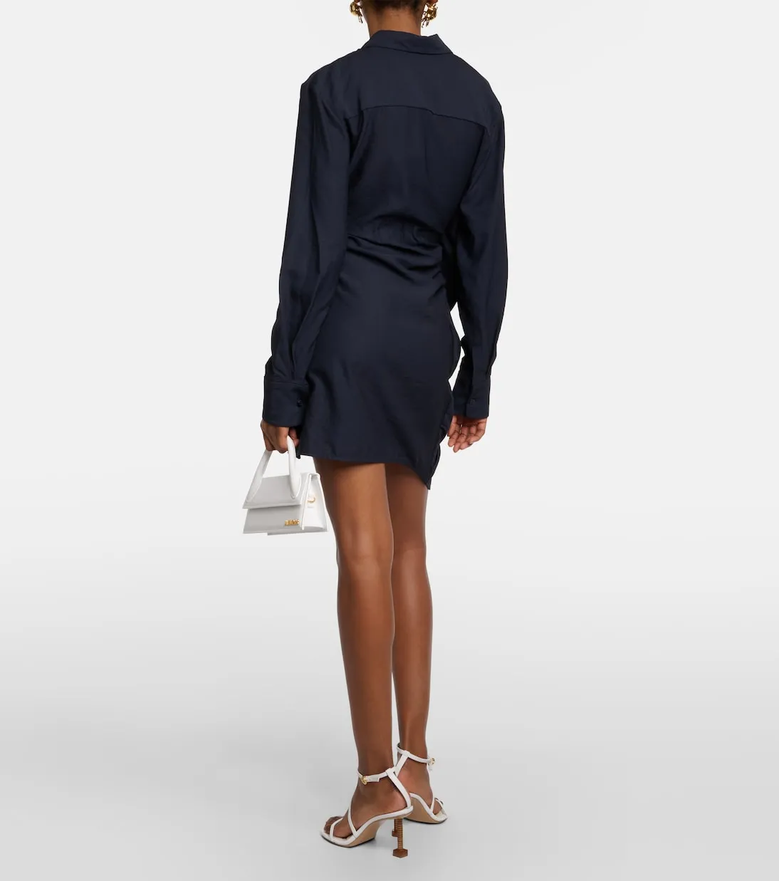 Jacquemus la robe bahia plunging mini dress, blue