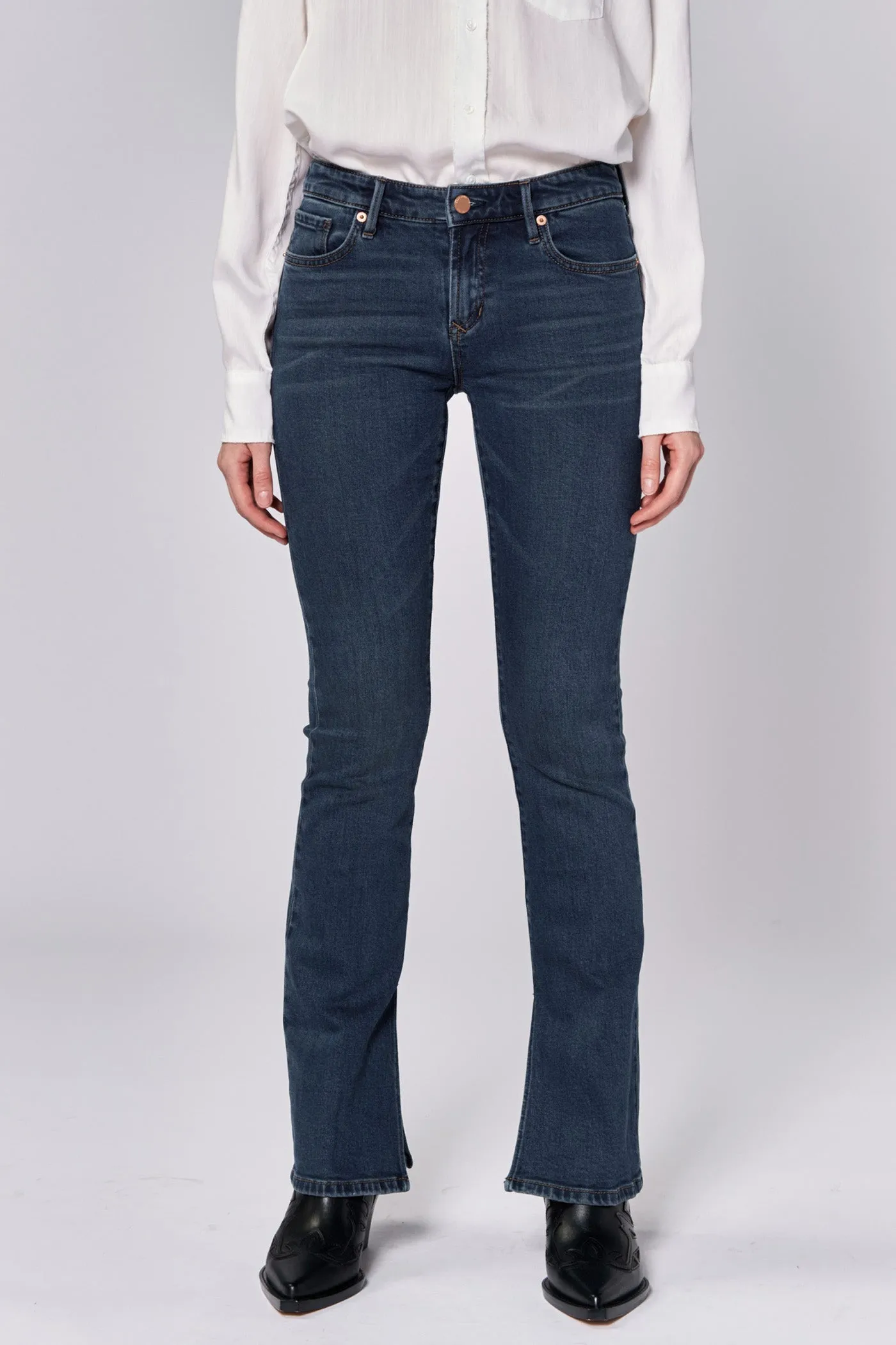 JAXTYN MID RISE FULL INSEAM BOOTCUT JEANS GARNISH