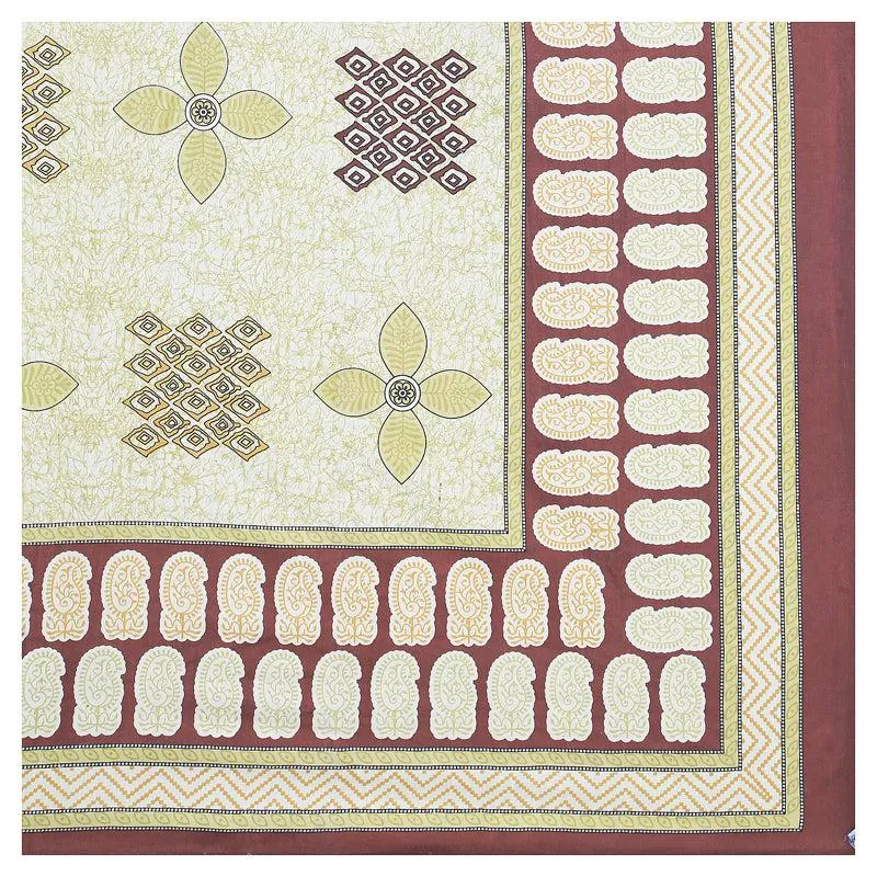 Jonaki Printed Diwan Set (Ivory) - Six Piece Set