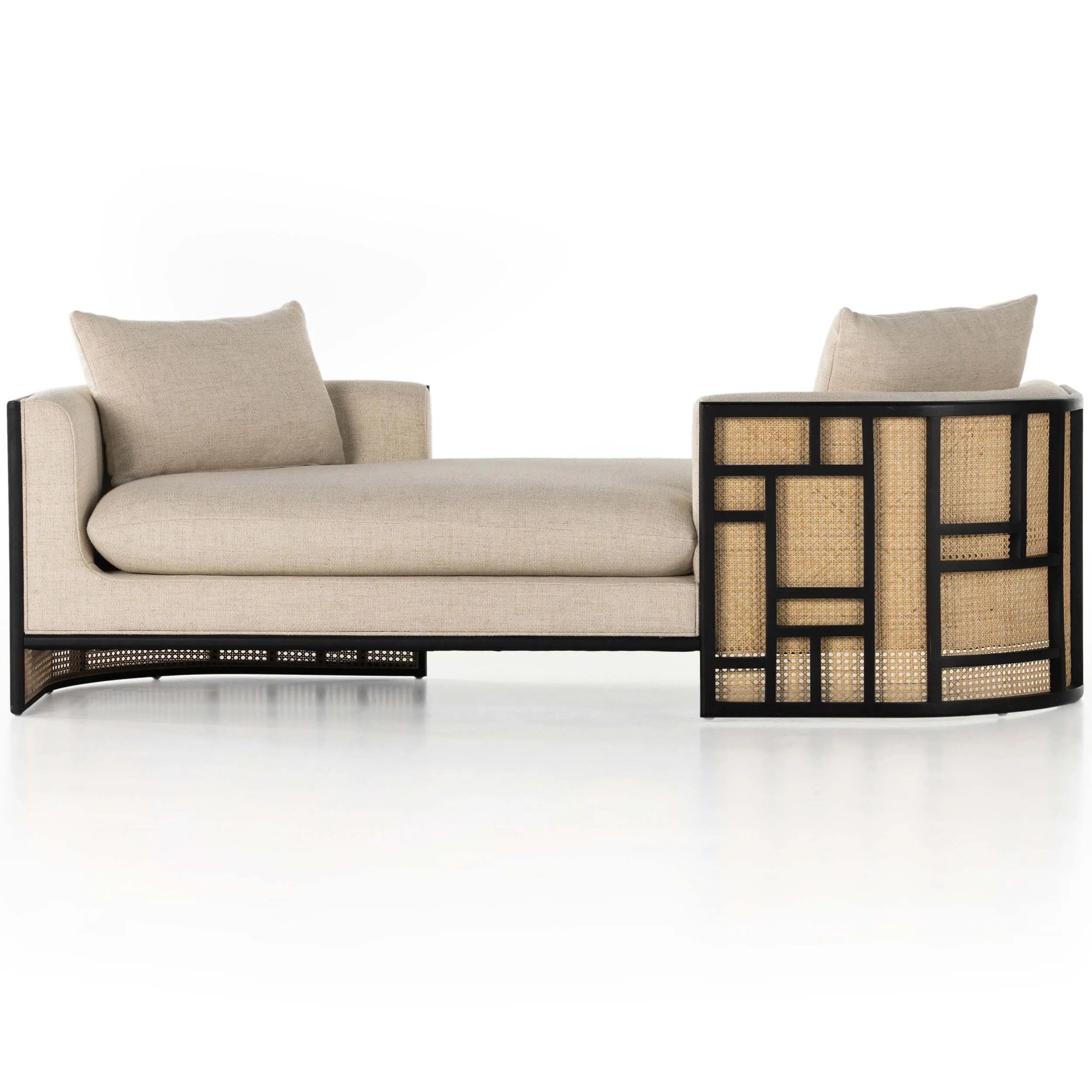 June Chaise, Brushed Ebony