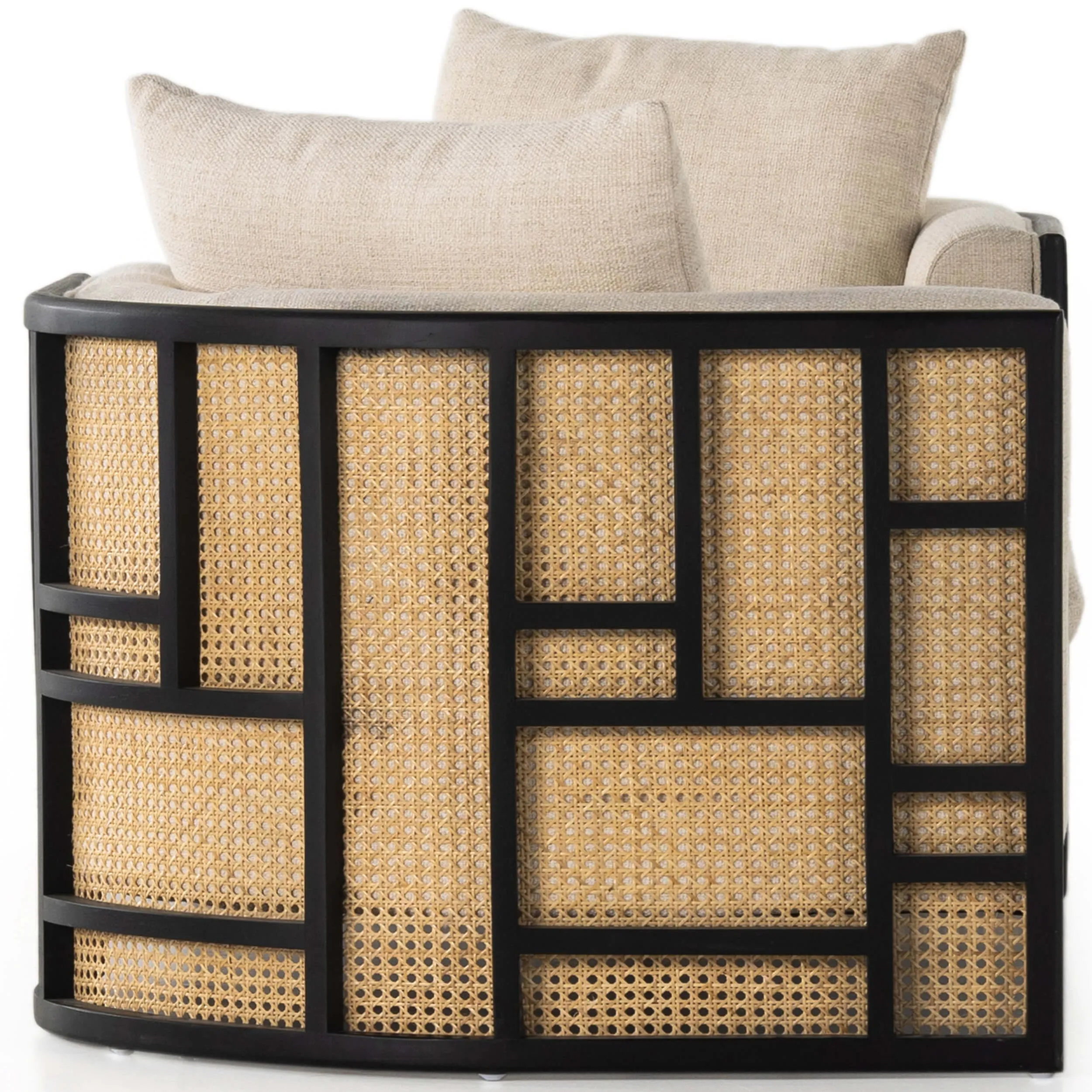 June Chaise, Brushed Ebony