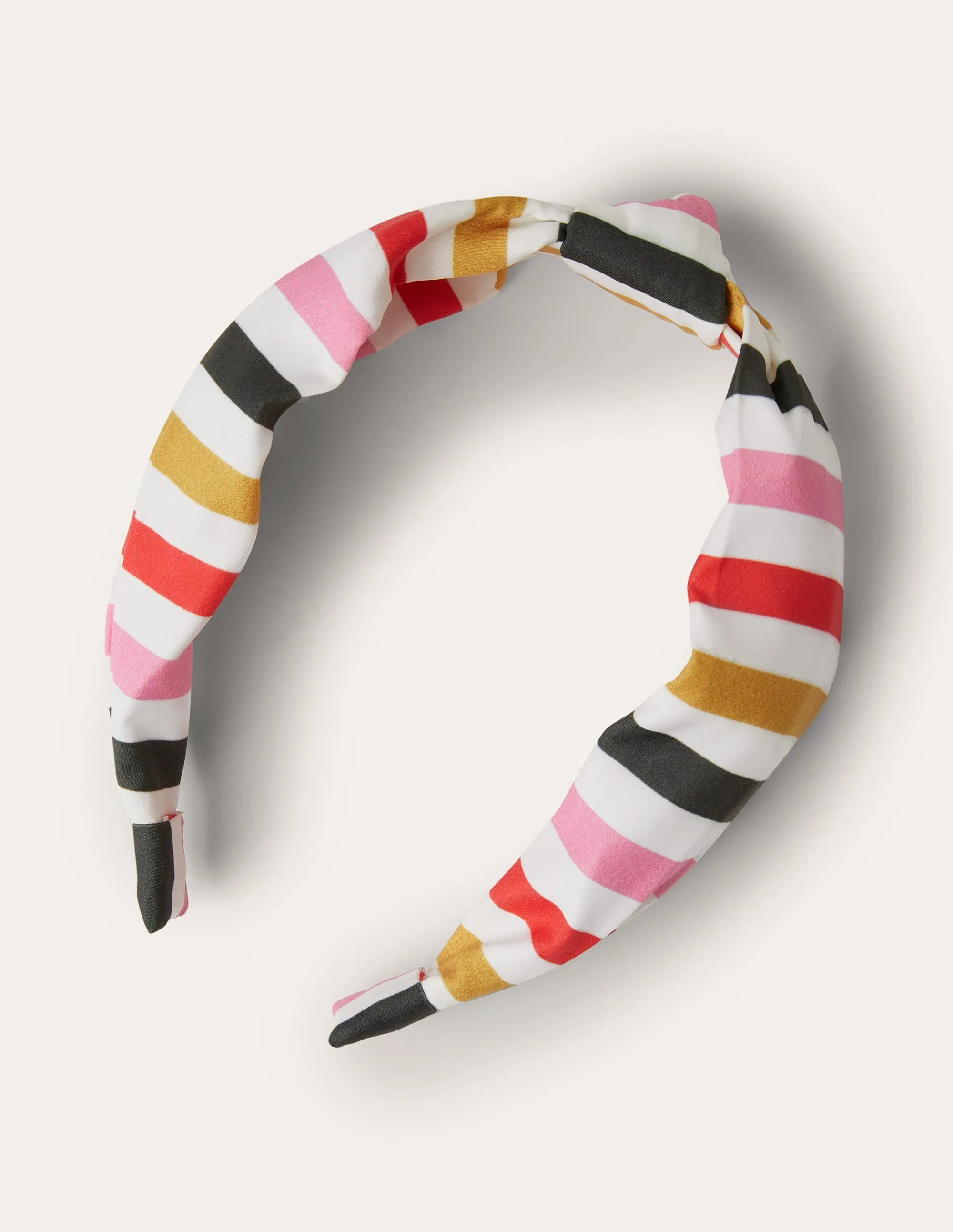 Knotted Headband-Formica Pink/Hot Coral Stripe