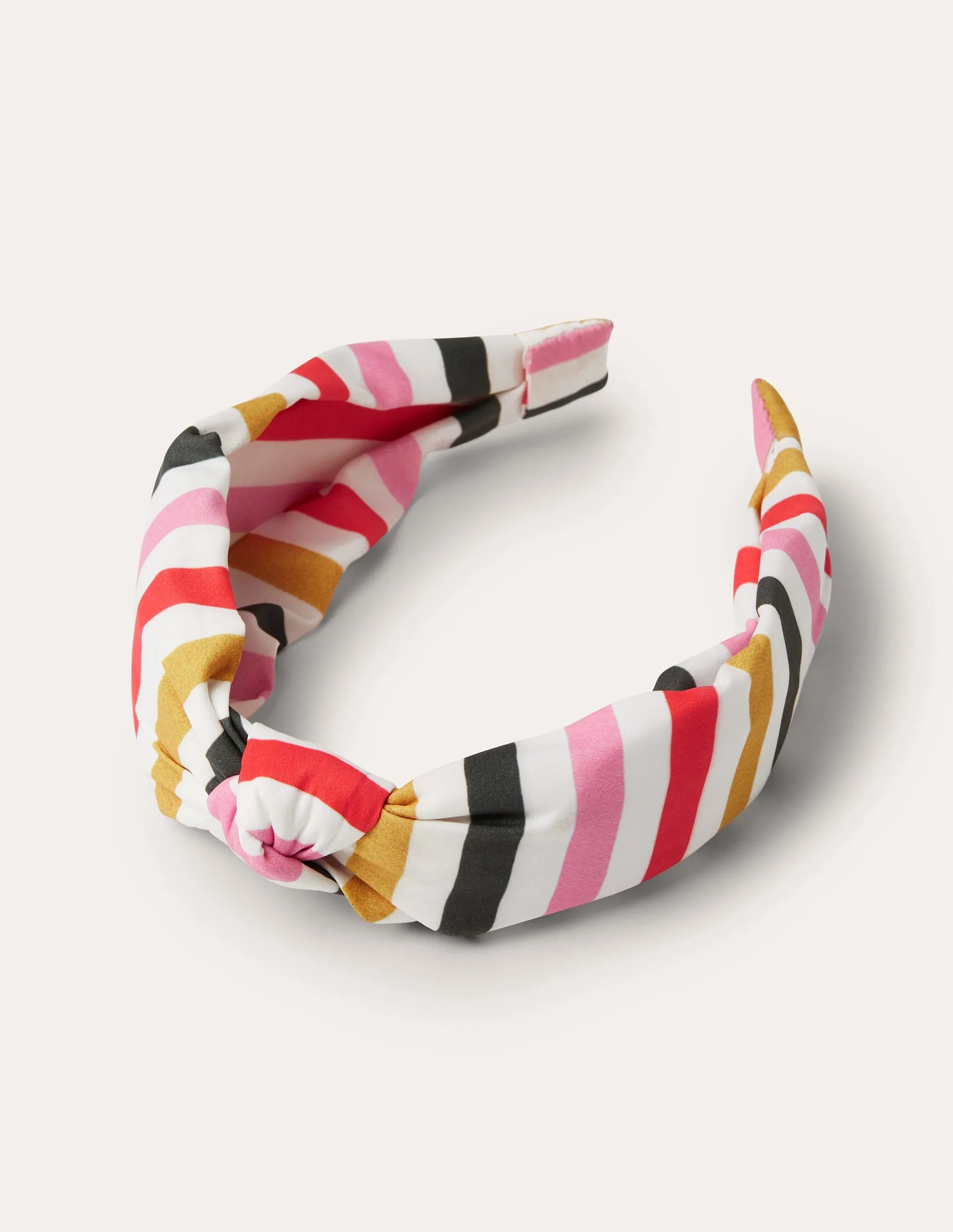 Knotted Headband-Formica Pink/Hot Coral Stripe
