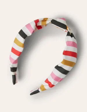 Knotted Headband-Formica Pink/Hot Coral Stripe