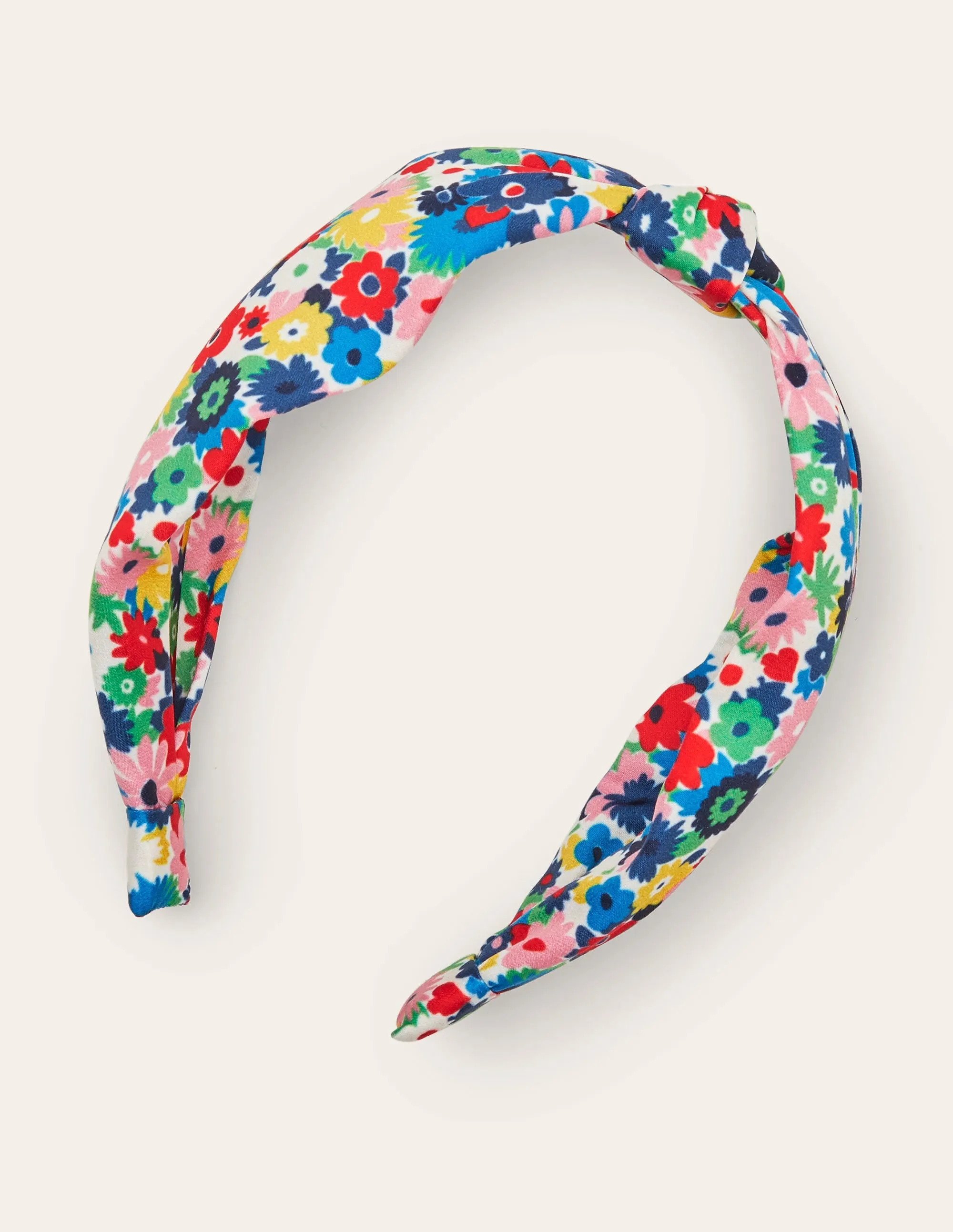 Knotted Headband-Ivory, Paintbox Ditsy