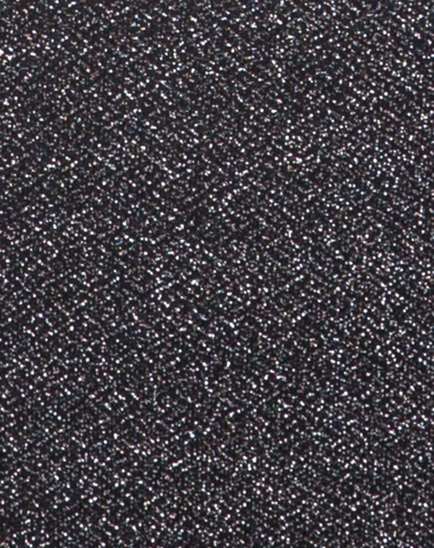 Kozue Dress in Silver Glitter