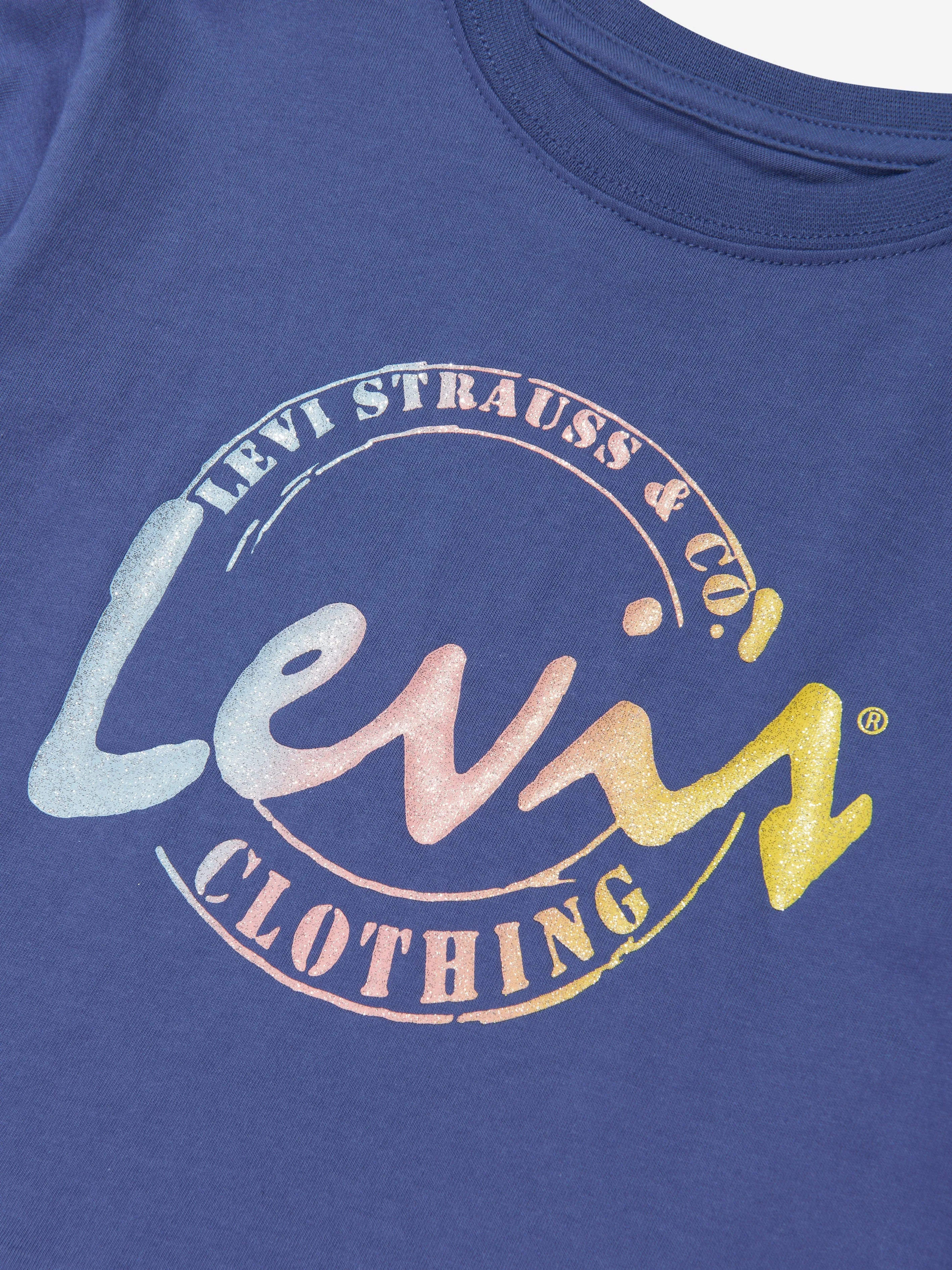 Levi's Wear Girls Meet And Greet Script T-Shirt in Blue