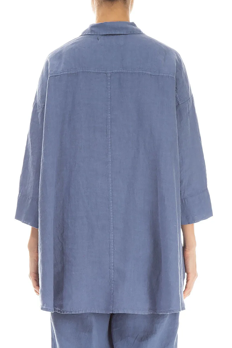 Loose Blue Nova Linen Shirt