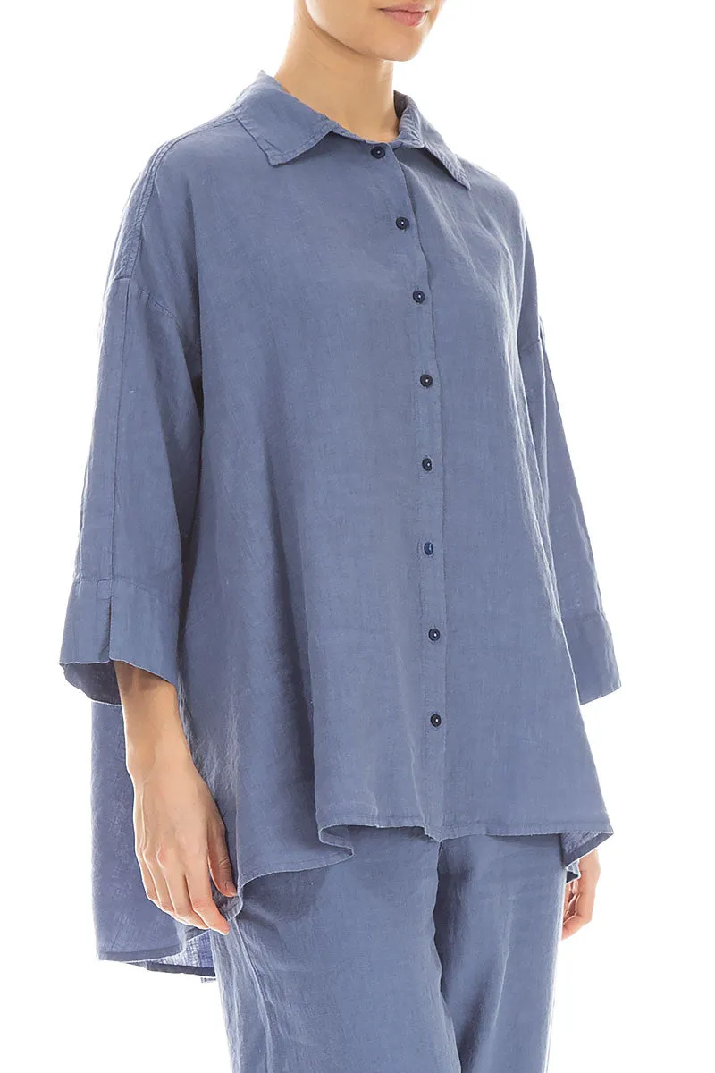 Loose Blue Nova Linen Shirt
