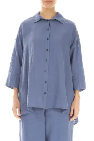 Loose Blue Nova Linen Shirt