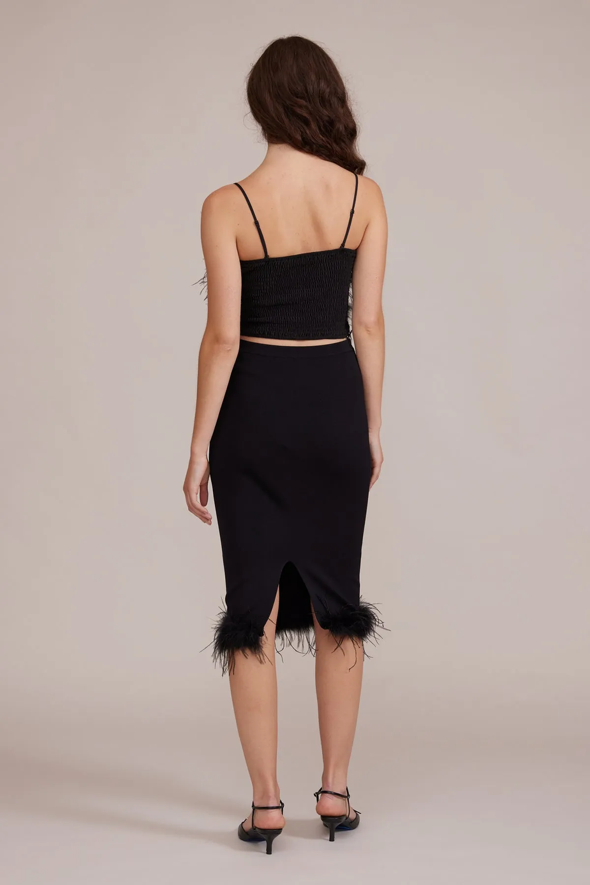 Lucy Paris Jamila Feather Skirt