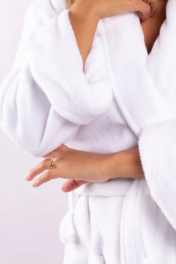 Luxe Plush Robe - Mom Of The Year - White