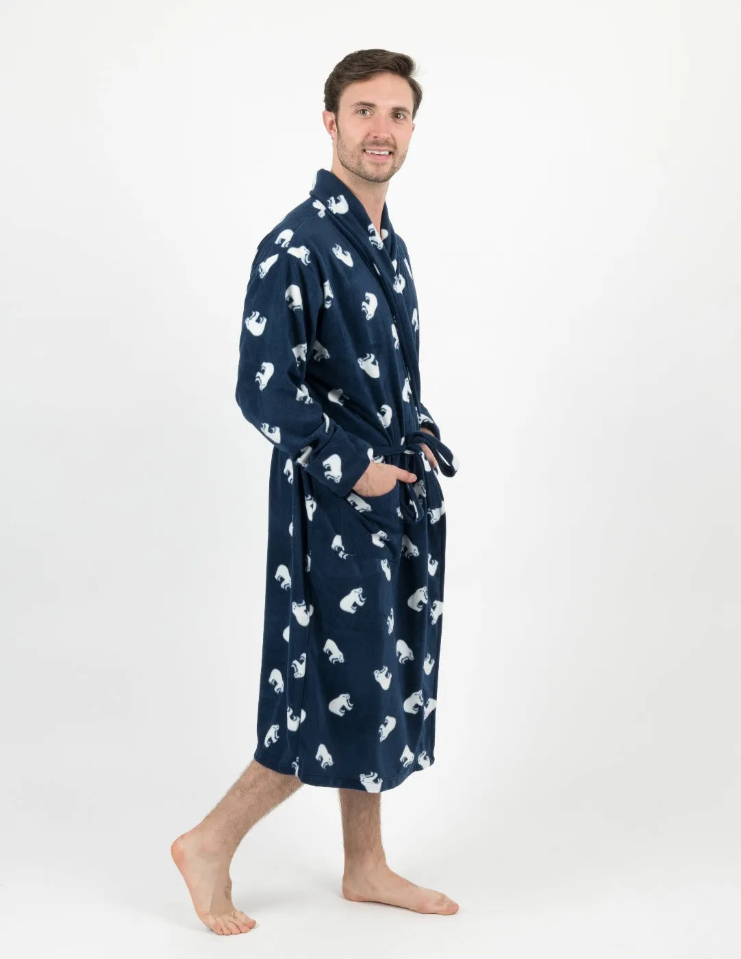 Mens Fleece Polar Bear Robe