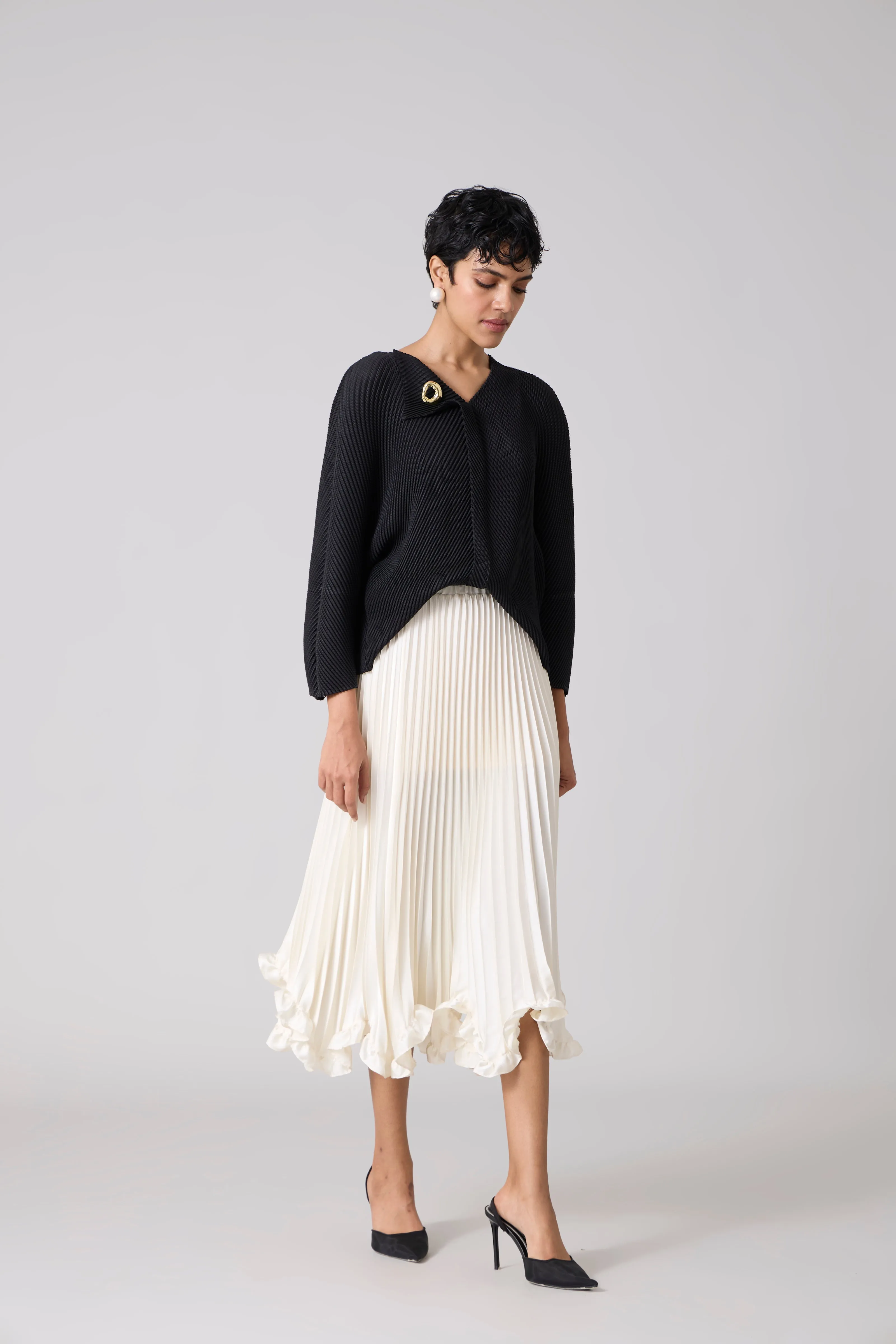 Mirabelle Satin Skirt - Ivory