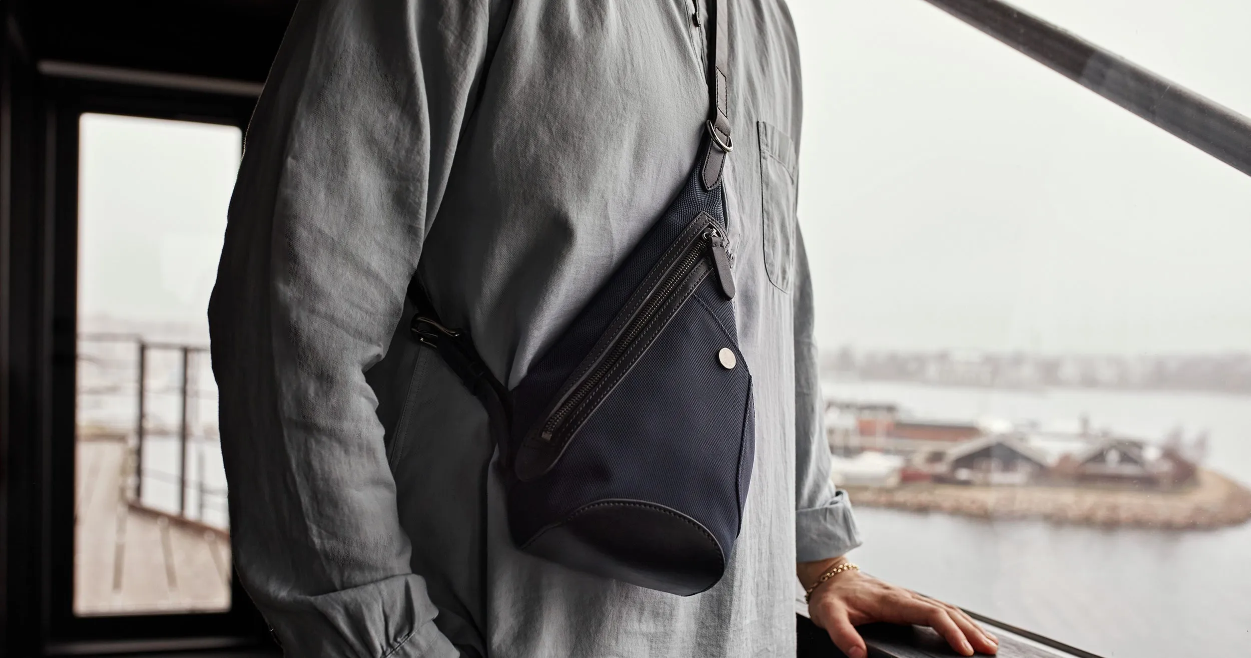M/S Drop bag - Coal/Black