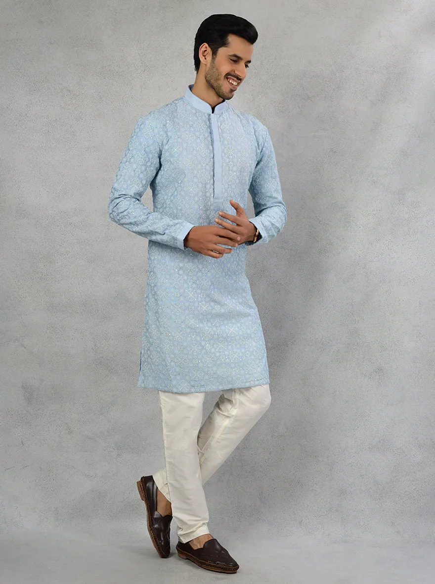 Powder Blue Kurta Pajama | TULA