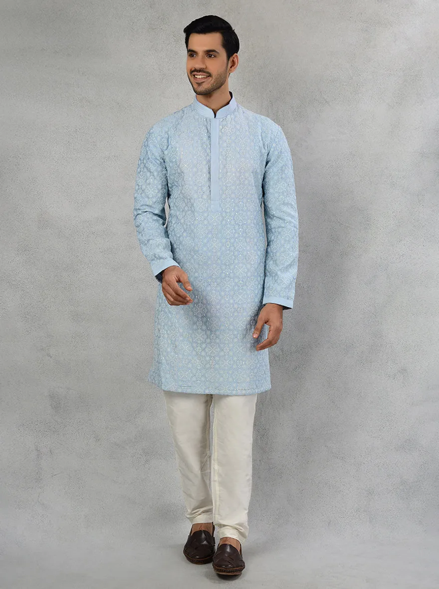 Powder Blue Kurta Pajama | TULA