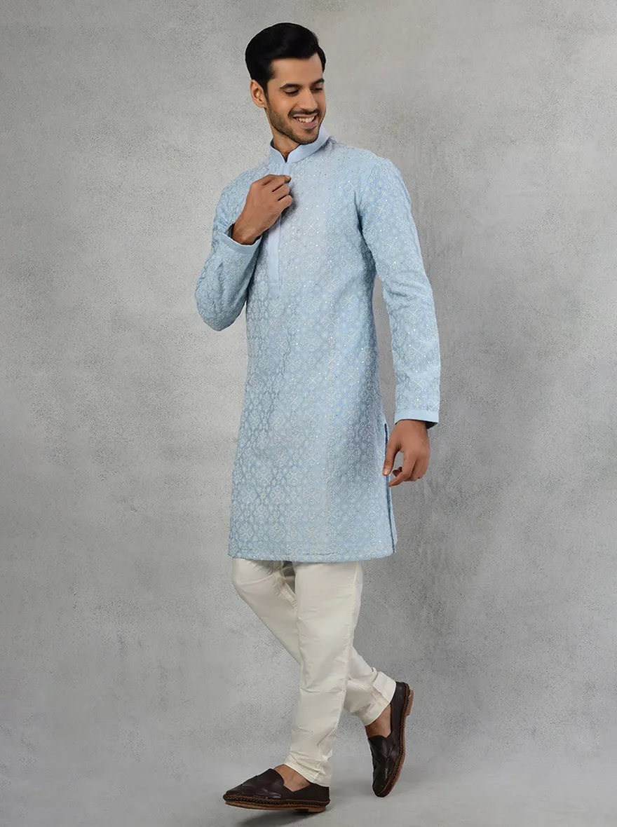 Powder Blue Kurta Pajama | TULA