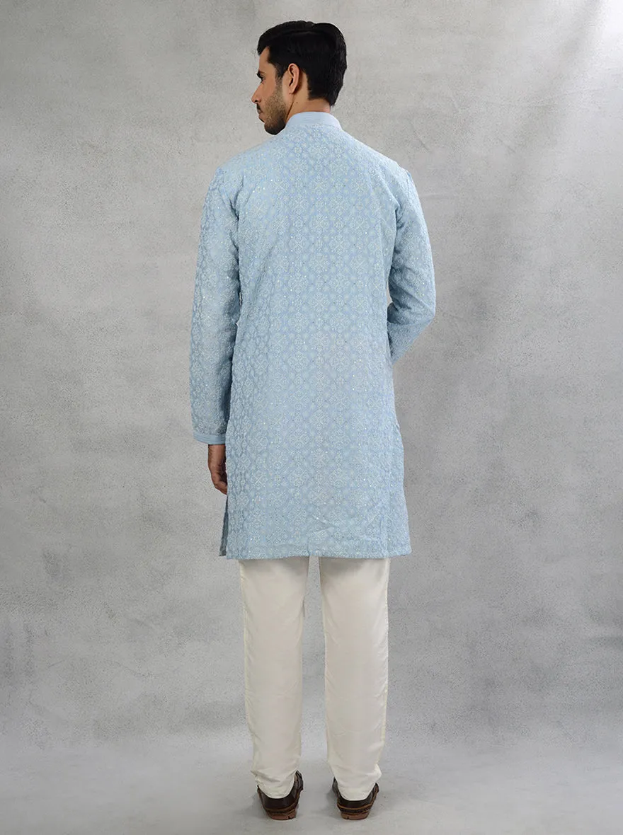 Powder Blue Kurta Pajama | TULA