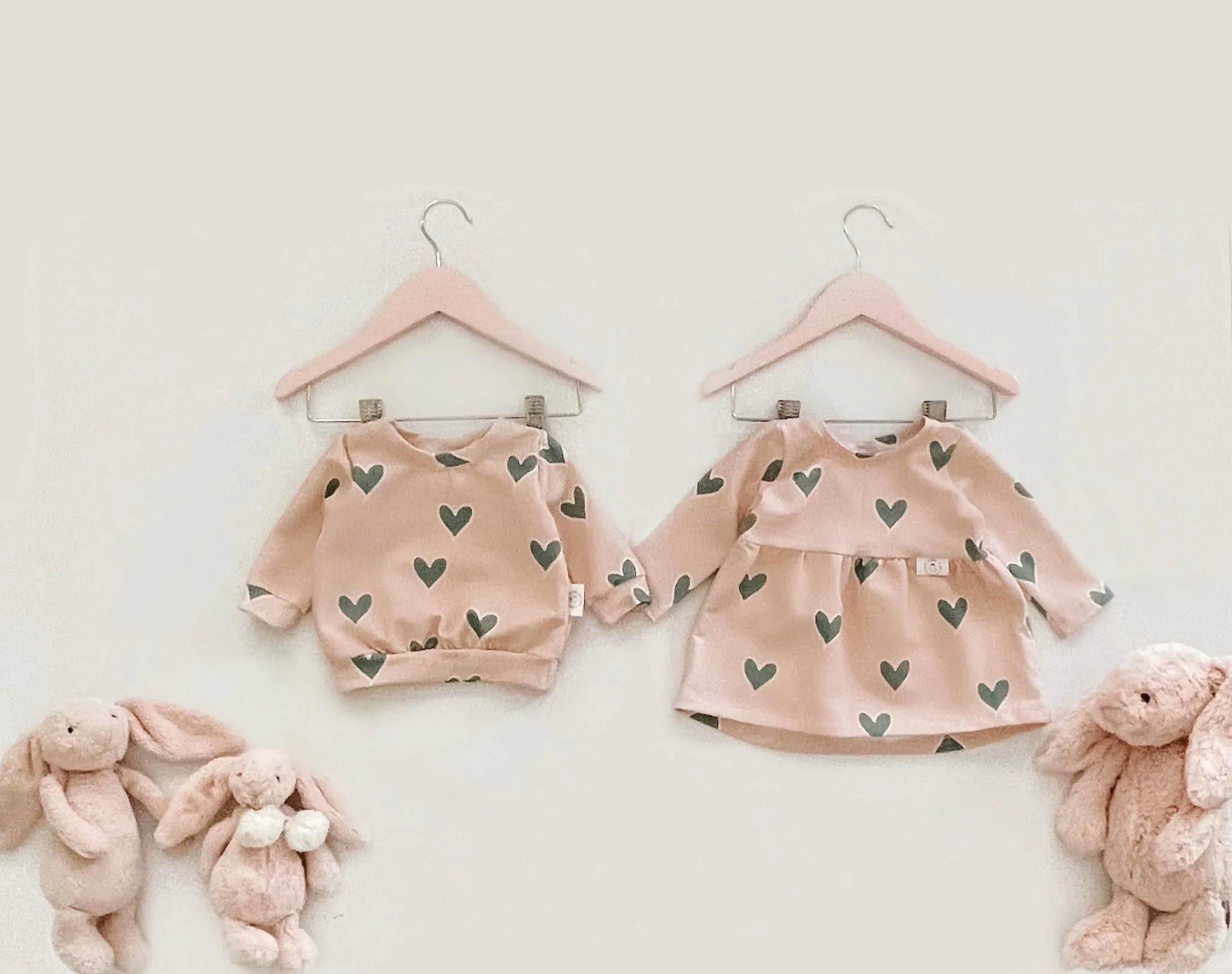 Pullover with Whimsical Hearts
