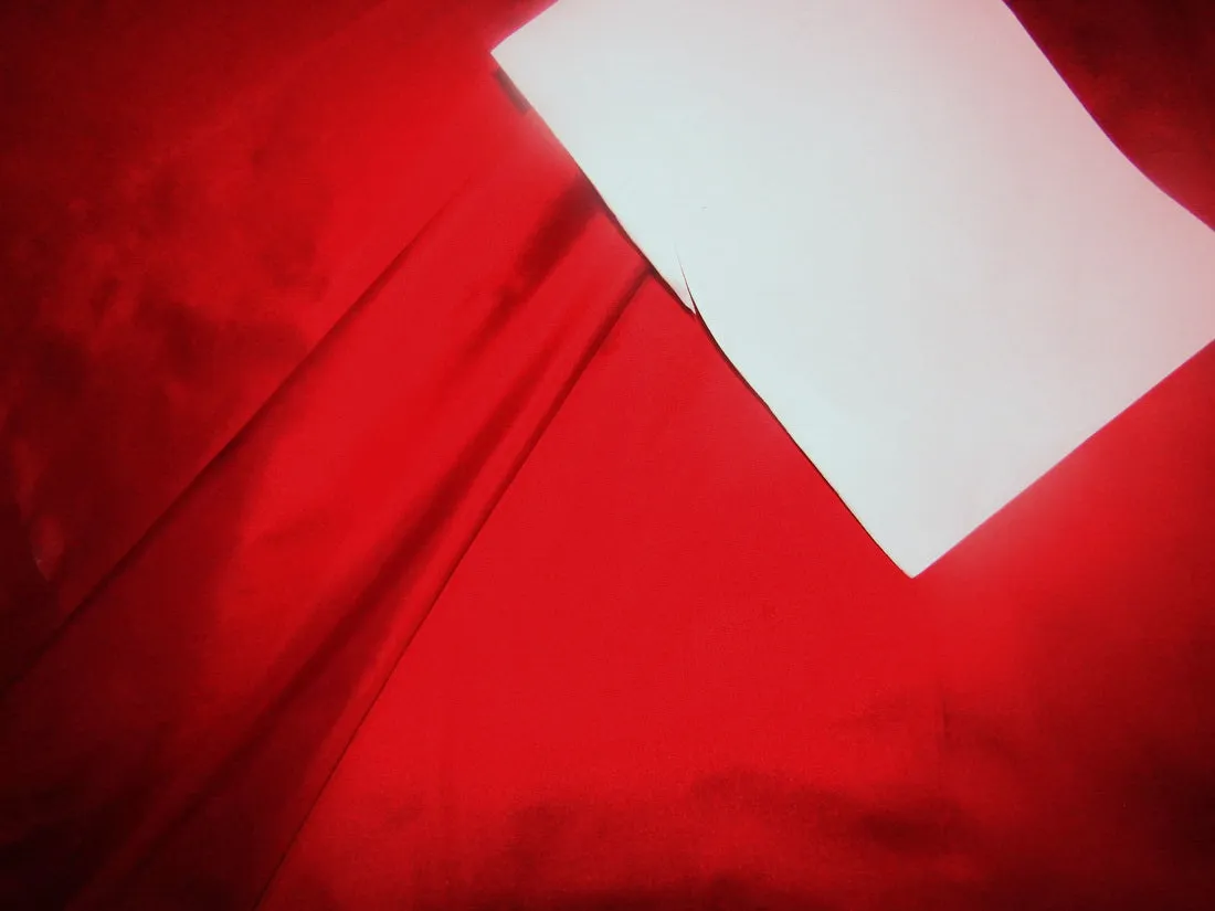 Pure Silk Taffeta fabric~ BRIGHT RED 32 MOMME  44&quot; wide ~