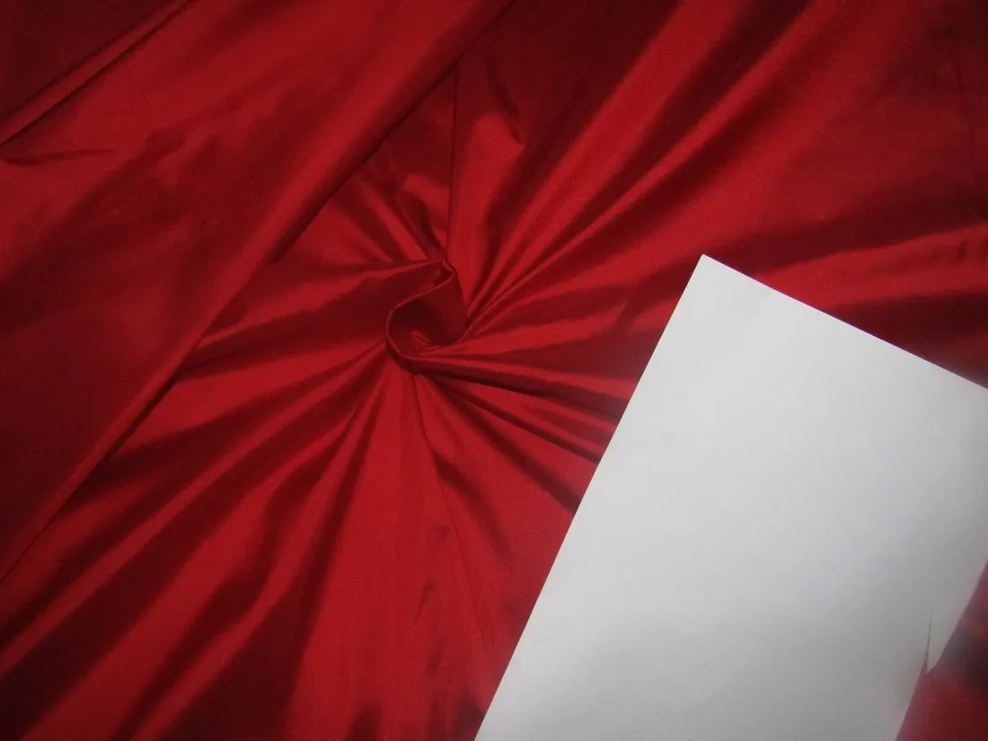 Pure Silk Taffeta fabric~ BRIGHT RED 32 MOMME  44&quot; wide ~