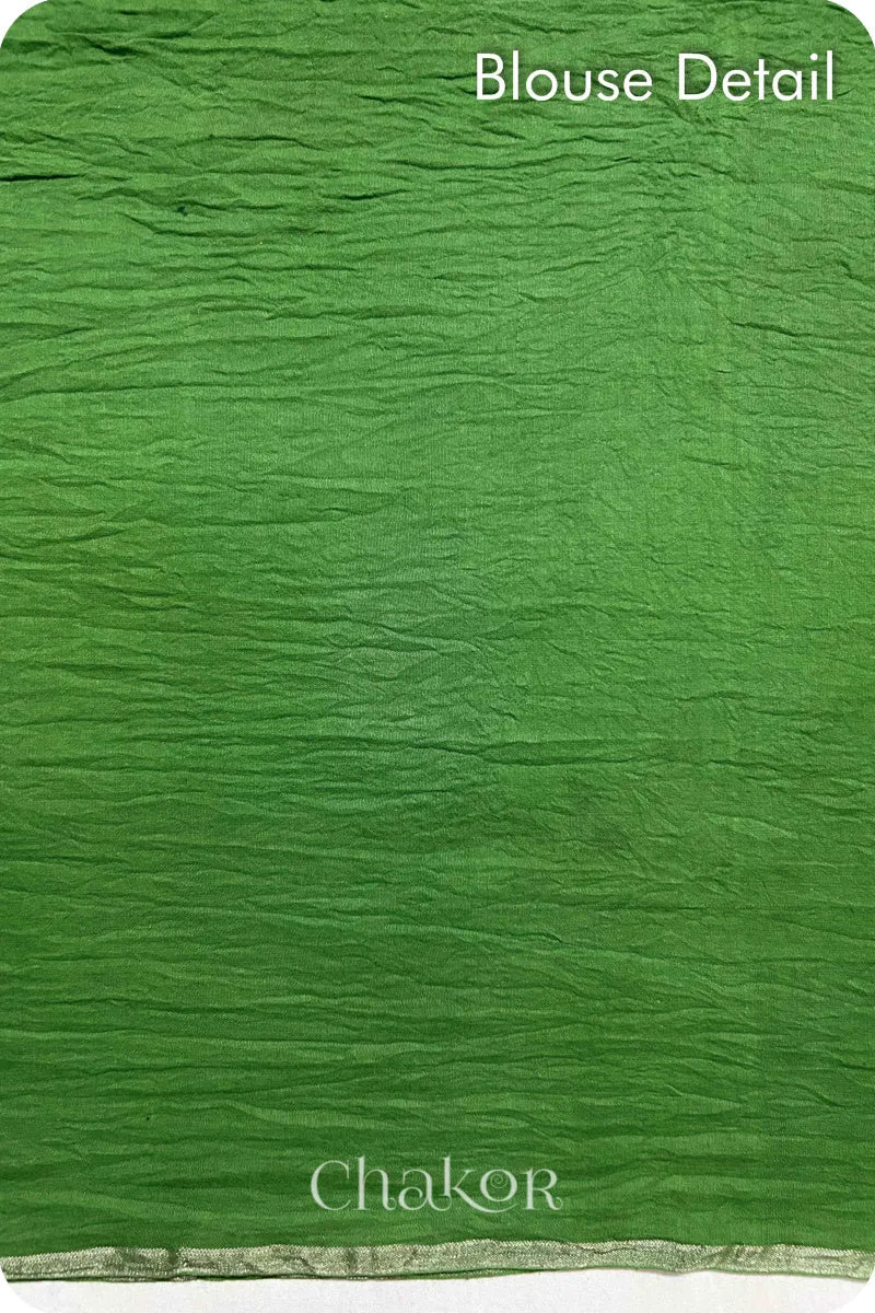 Purple Bandhani Khadi Cotton Saree